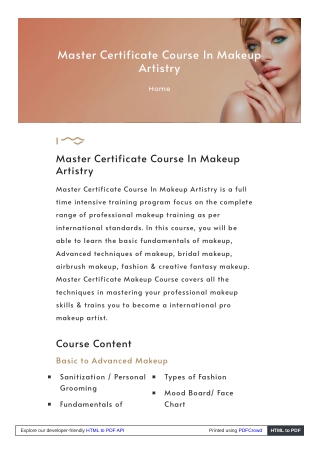 Master Certificate Course in Makeup Artistry | AMA International