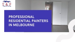 Professional Residential Painters in Melbourne