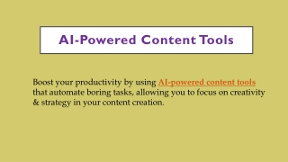 AI-Powered Content Tools