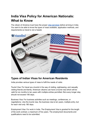 Visa Requirements for India for Americans Complete Guide.