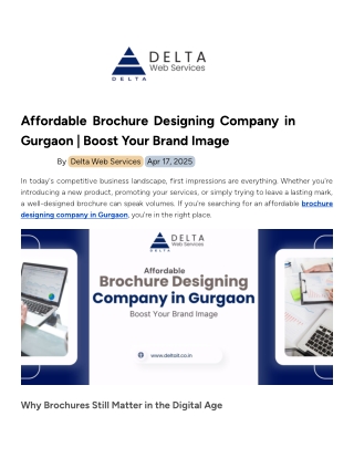 Affordable Brochure Designing Company in Gurgaon _ Boost Your Brand Image