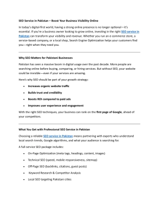 Al Burraq SEO Service in Pakistan