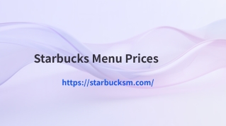Starbucks menu