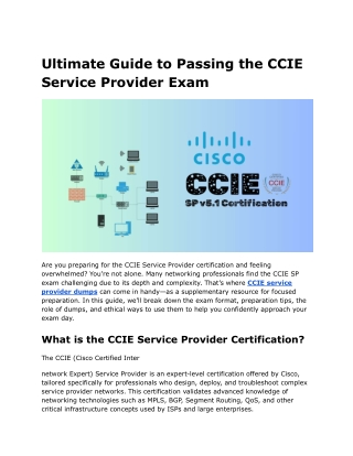 Ultimate Guide to Passing the CCIE Service Provider Exam