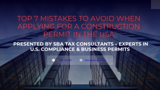 Top 7 Mistakes to Avoid When Applying for a Construction Permit in the USA