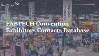 FABTECH Convention Exhibitors Contacts Database