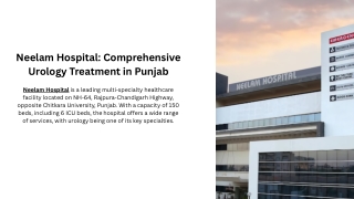 Neelam Hospital in Punjab stands out for its advanced infertility treatments
