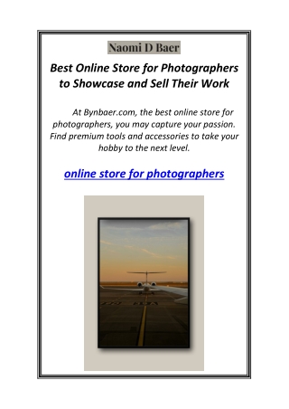 Best Online Store for Photographers to Showcase and Sell Their Work