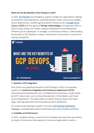 GCP DevOps Training | GCP DevOps Online Training Institute