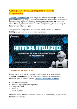 Artificial Intelligence Course Online | Best Artificial
