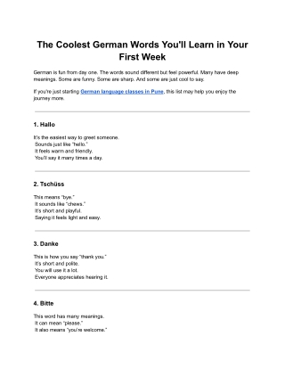 SIFIL- The Coolest German Words You'll Learn in Your First Week