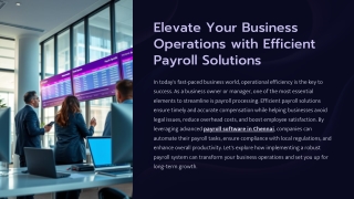 Elevate Your Business Operations with Efficient Payroll Solutions