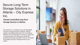 Long term storage Atlanta