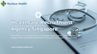 Healthcare Recruitment Agency Singapore - Expert Healthcare Recruitment