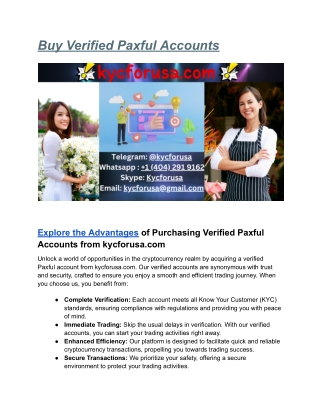 5.8 Best Places to Buy. Verified Paxful Accounts>USA 2025