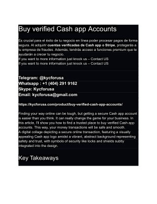 Untitled documentBest Top Place To Buy, Verified Cash App accounts