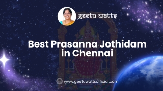 Book Prasanna Jothidam Chennai with Geetu Watts Now