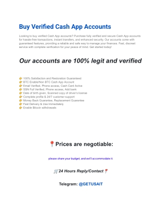 Top 10 Site To Buy, Verified Cash apps Account 2025