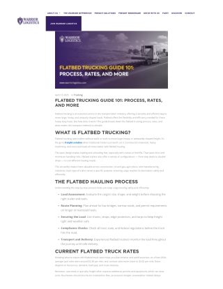 Flatbed Trucking Guide 101 Process, Rates, and More