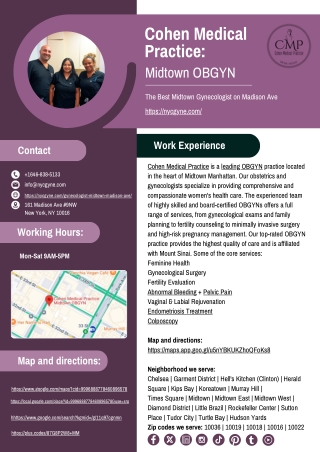 Cohen Medical Practice Midtown