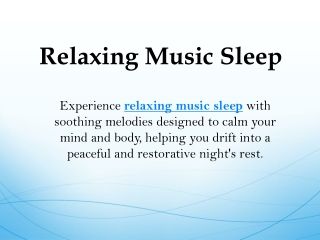 Relaxing Music Sleep