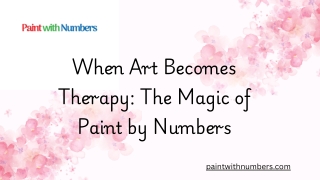 Turn Canvas into Calm with Paint by Numbers