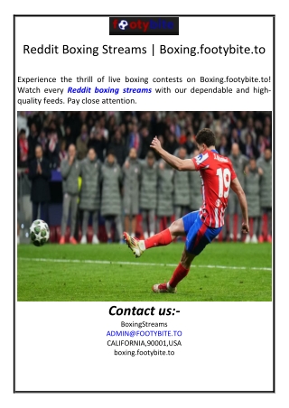 Reddit Boxing Streams | Boxing.footybite.to