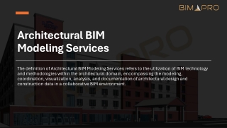 Architectural BIM Services - BIMPRO LLC