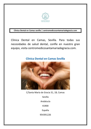 Clínica Dental en Camas sevilla | centromedicosantamariadegracia.com