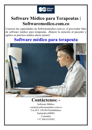Software Médico para Terapeutas | Softwaremedico.com.co