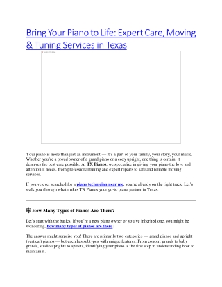 Bring Your Piano to Life