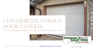 Commercial Garage Doors La Habra CA