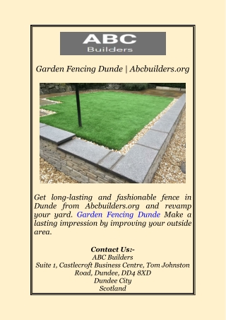 Garden Fencing Dunde | Abcbuilders.org