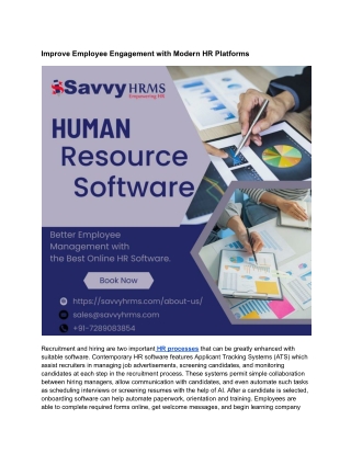 Improve Employee Engagement with Modern HR Platforms