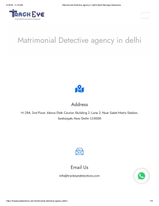 Matrimonial Detective agency in delhi