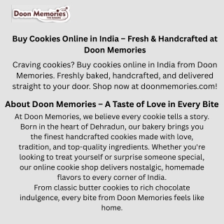 Buy Cookies Online in India – Fresh & Handcrafted at Doon Memories (1)