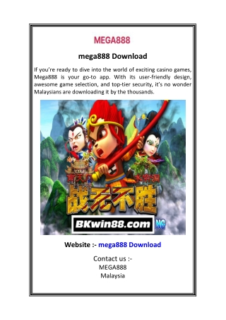 mega888 Download