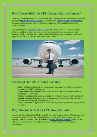 CPL Ground Class in Mumbai