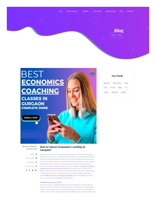 How to Choose Economics Coaching in Gurgaon