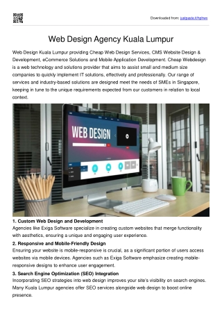 Web Design Agency Kuala Lumpur