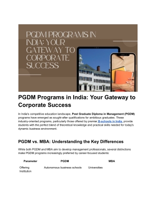 PGDM Programs in India_ Your Gateway to Corporate Success