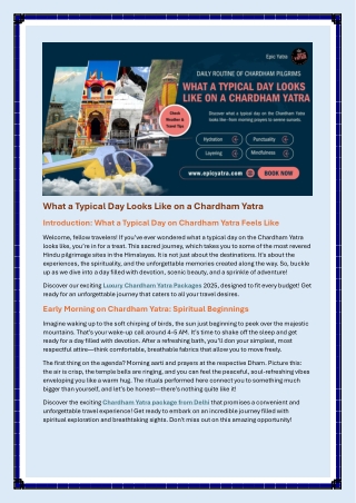 What a Typical Day Looks Like on a Chardham Yatra