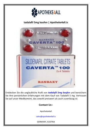tadalafil 5mg kaufen  Apotheke4all.is