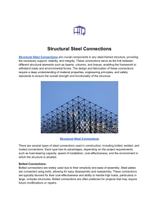 Structural Steel Connections