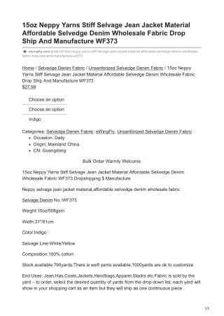 ewingfly.com-15oz Neppy Yarns Stiff Selvage Jean Jacket Material Affordable Selvedge Denim Wholesale Fabric Drop S (1)