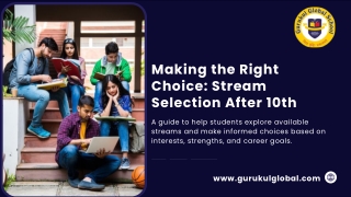 Making the Right Choice Stream Selection After 10th