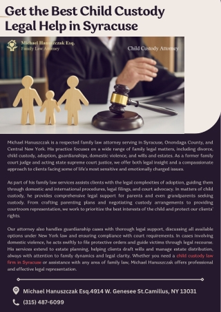 Get the Best Child Custody Legal Help in Syracuse