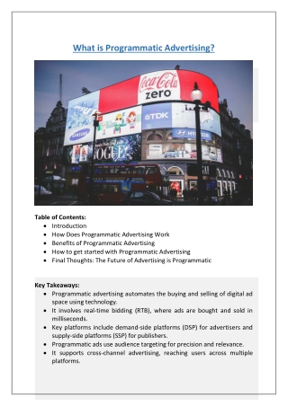 What is Programmatic Advertising?