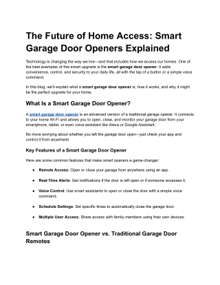 The Future of Home Access_ Smart Garage Door Openers Explained