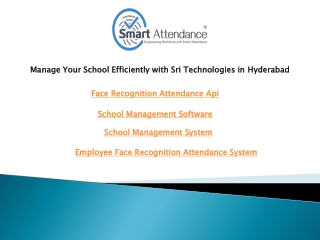 Manage Your School Efficiently with Sri Technologies in Hyderabad